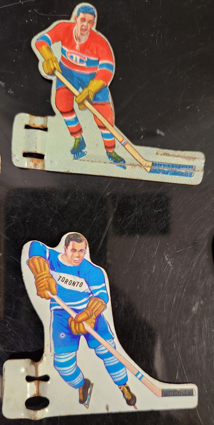 Lot Of 6 Vintage Munro Tabletop Hockey Player Replacements 4 Montreal 2 Toronto