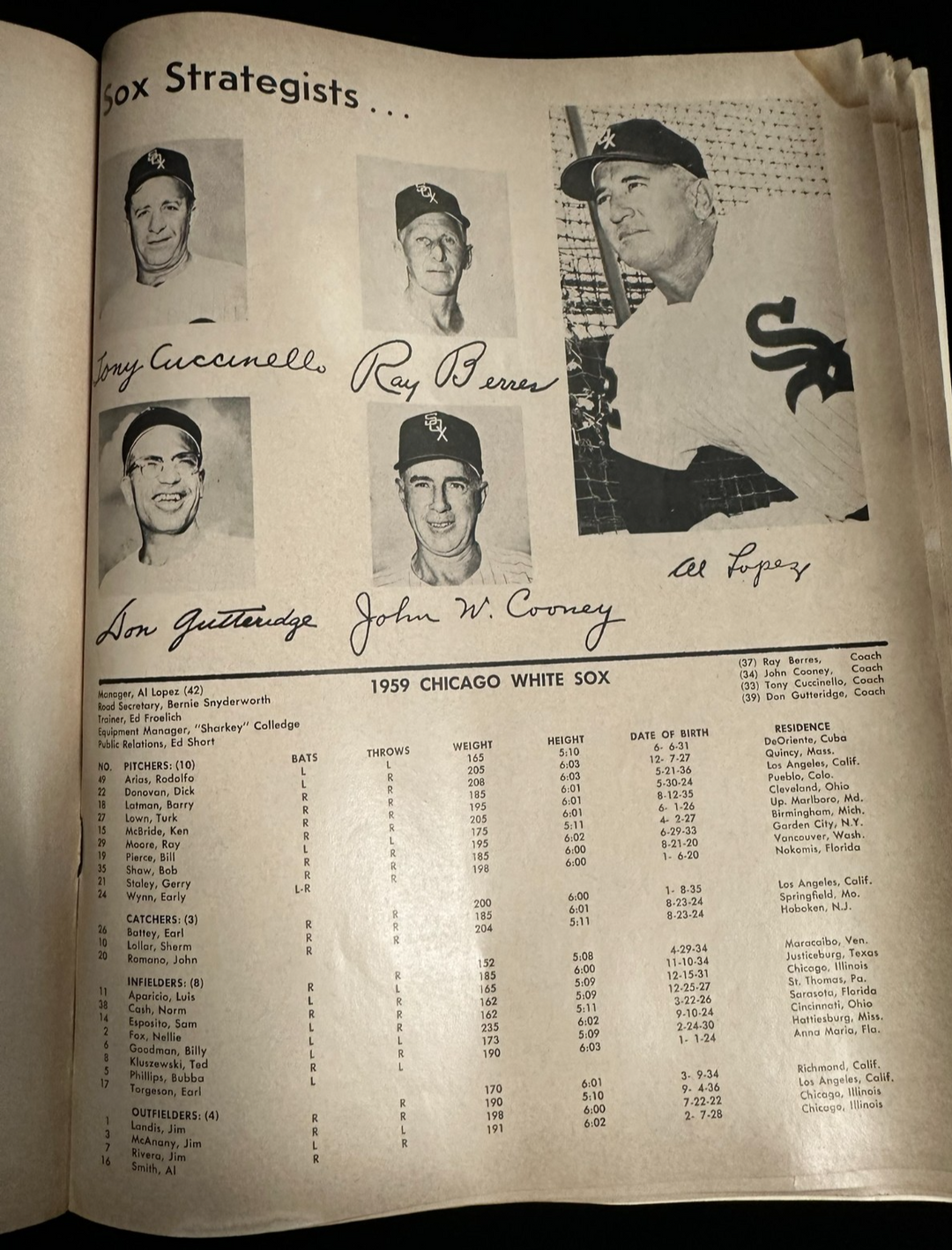 1959 World Series Program Los Angeles Dodgers & Chicago White Sox Dodger Stadium