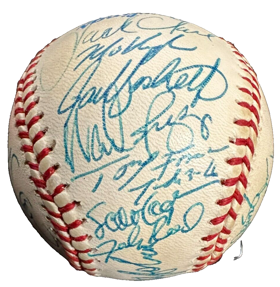 1992 Boston Red Sox Team Autographed Baseball Clemens Boggs Greenwell