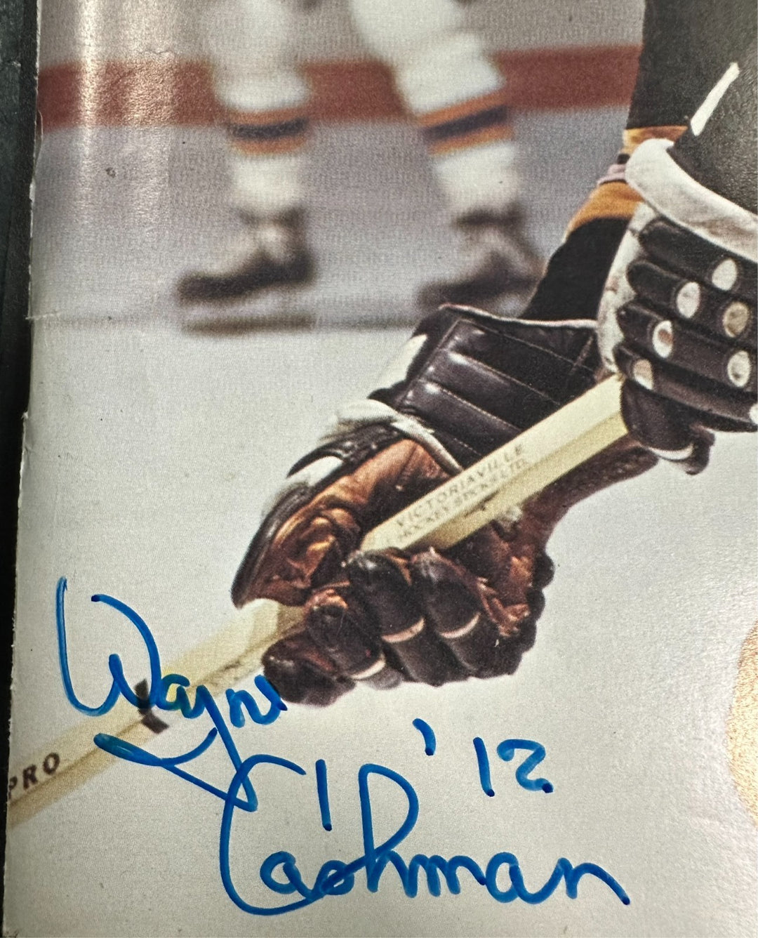 1974 Wayne Cashman Autographed Boston Bruins & Toronto Maple Leafs Program BAS