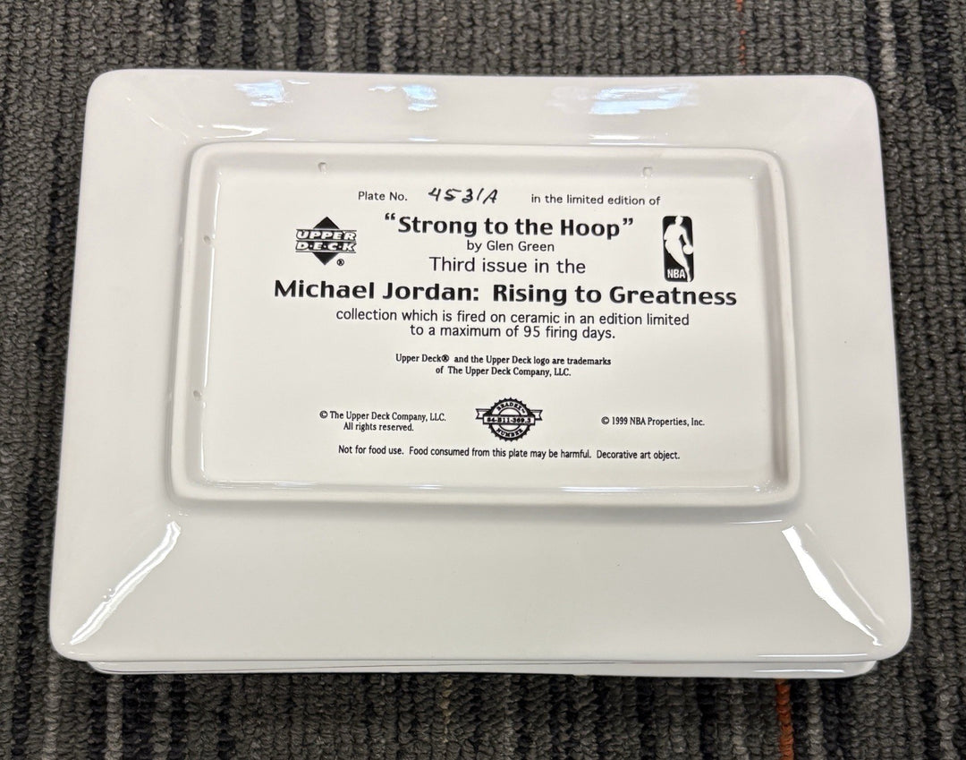Michael Jordan Upper Deck Rising To Greatness Porcelain Plate Set Of 5