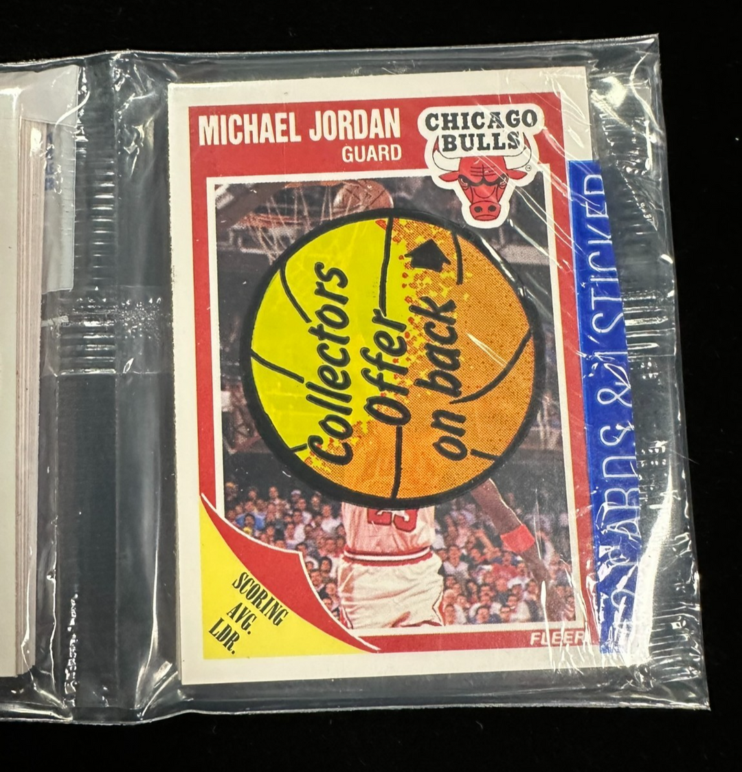 1989 Fleer Basketball Rack Pack Michael Jordan Card on Front & Back