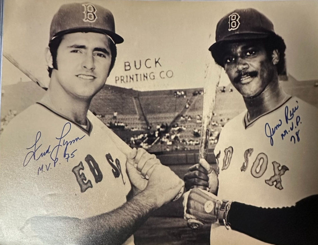 Jim Rice & Fred Lynn Autographed 11x14 Boston Red Sox Photo HOF