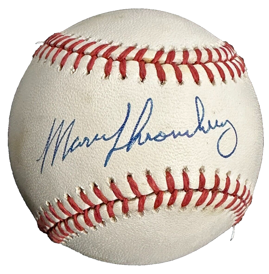Marv Throneberry Autographed William White National League Baseball BAS