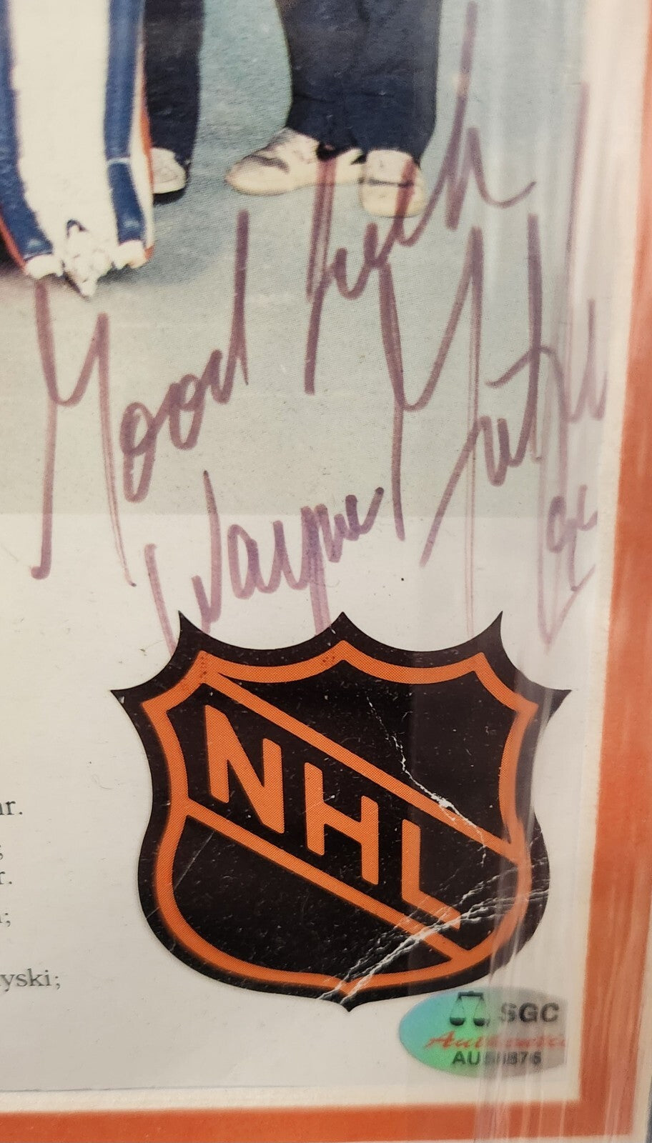 Wayne Gretzky Autographed 1986-87 Edmonton Oilers Team 8x10 Photo SGC COA HOF