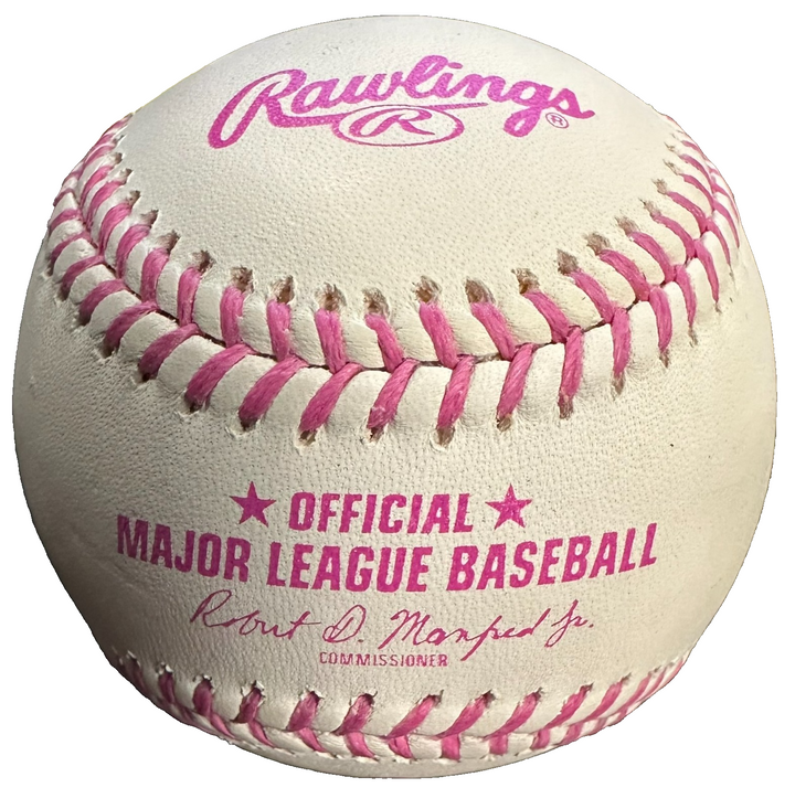 Christian Vazquez Autographed Breast Cancer Mother's Day Baseball Boston Red Sox