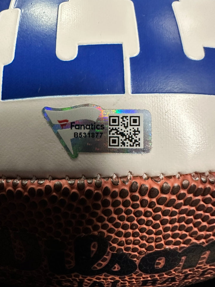 Marvin Harrison Signed Indianapolis Colts White Panel Football W/ HOF Fanatics