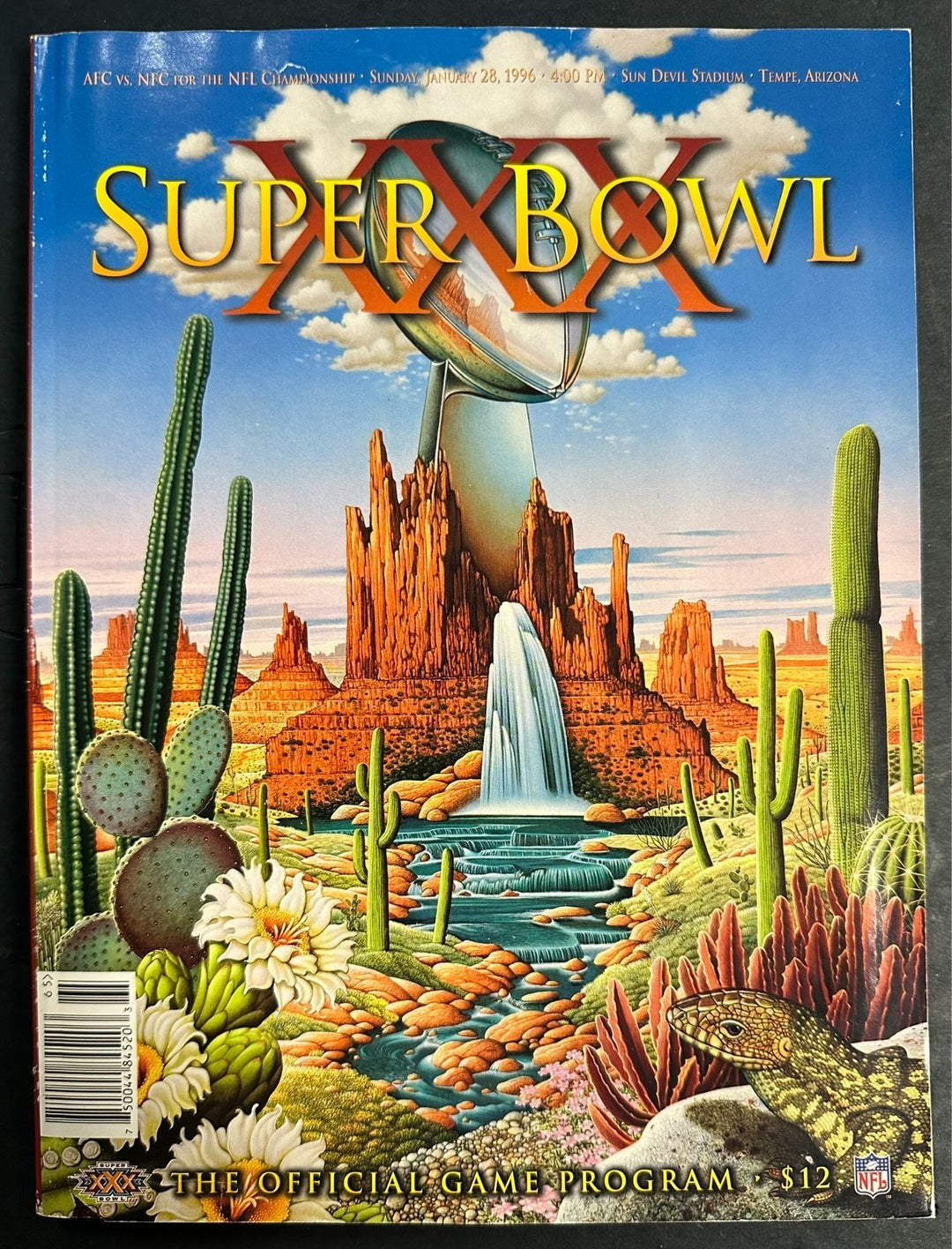 1996 Super Bowl XXX Football Program Dallas Cowboys Vs Pittsburgh Steelers