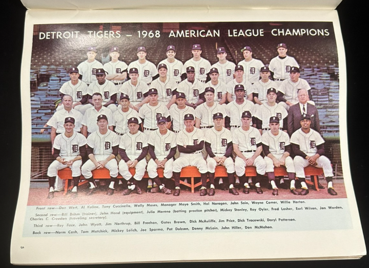 1968 World Series Program Detroit Tigers Vs St. Louis Cardinals Game 3 Scored