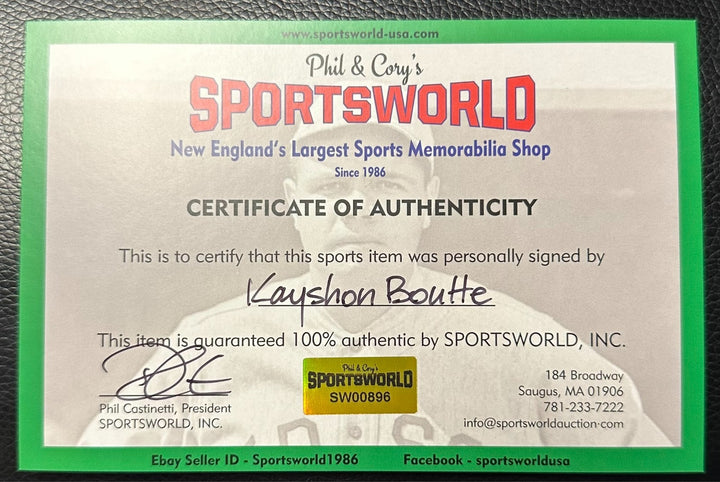 Kayshon Boutte Autographed New England Patriots Mini Helmet NFL