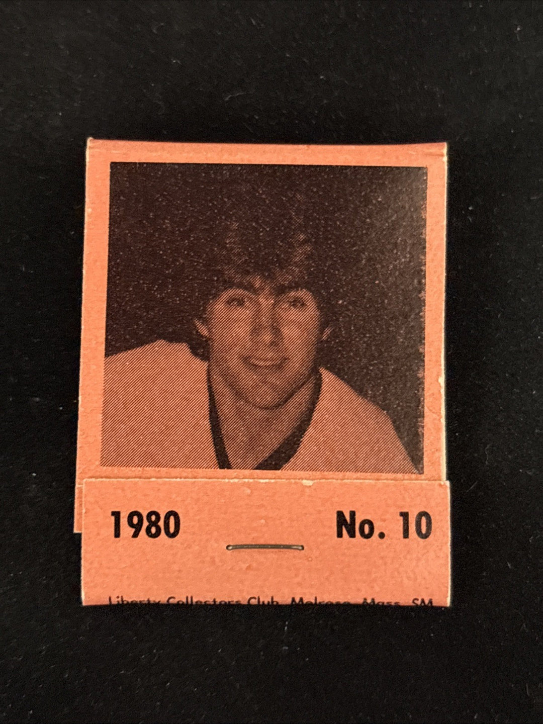 1980 Liberty Superstars Matchbook Salmon Ray Bourque No. 10 Boston Bruins