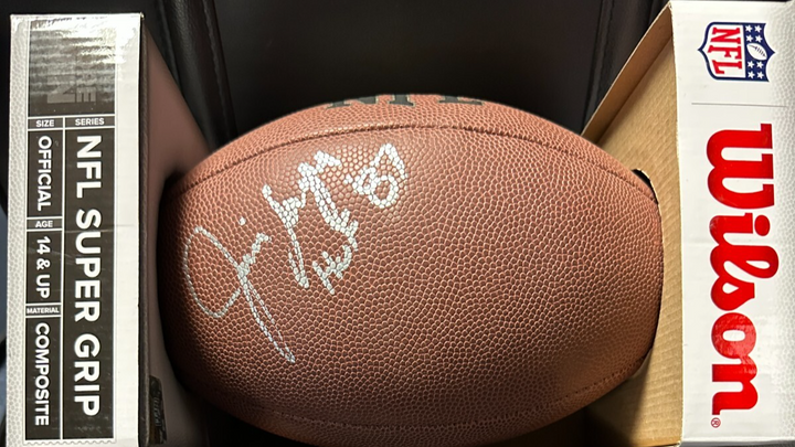 Jim Langer Autographed Wilson NFL Super Grip Football W/ HOF 87 Dolphins