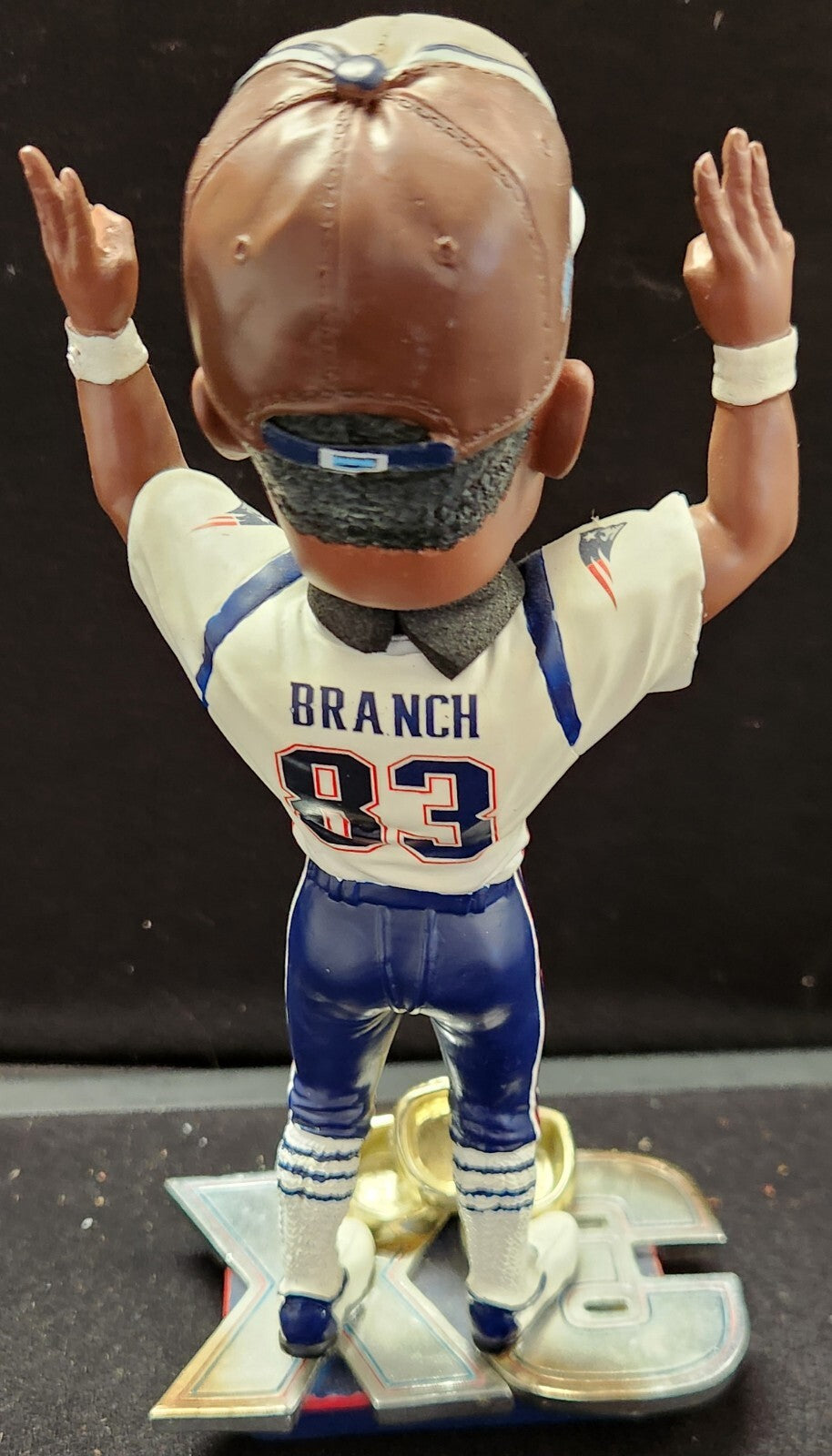 DEION BRANCH New England Patriots 8" Bobblehead 3x Super Bowl Champs  LE 766