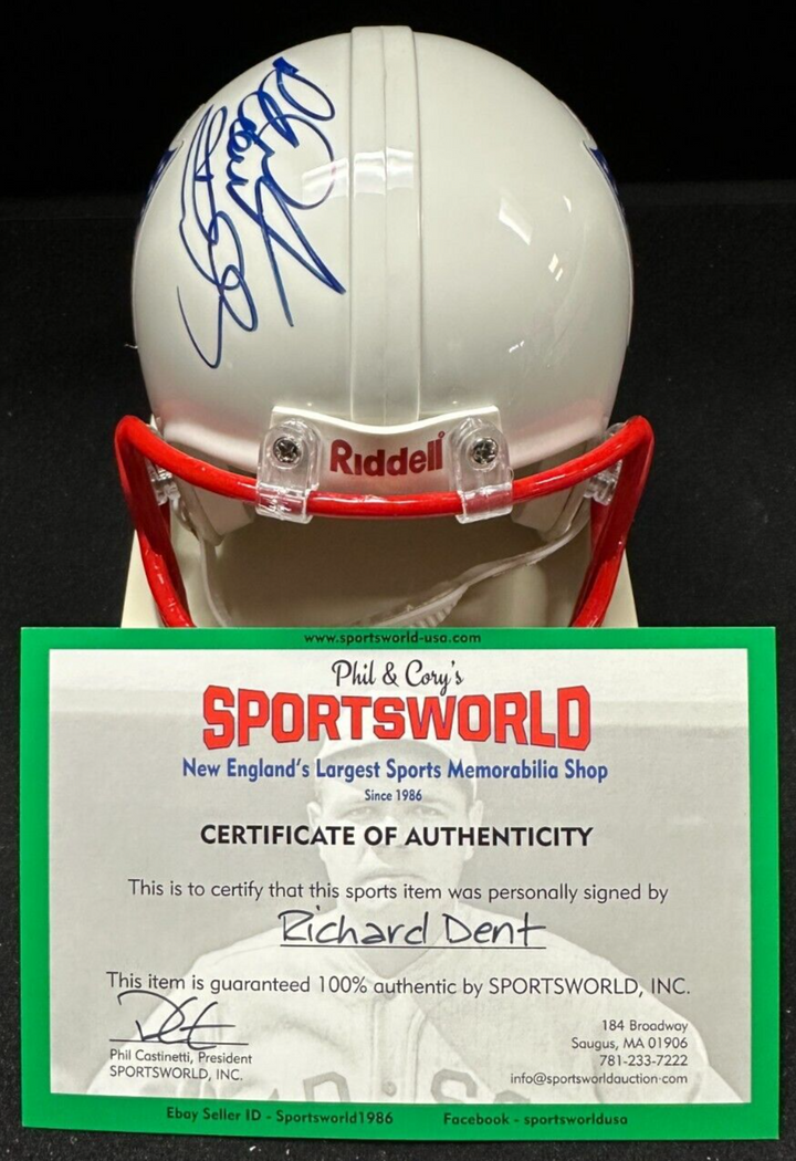 Richard Dent Autographed NFL Riddel Mini Helmet HOF Chicago Bears