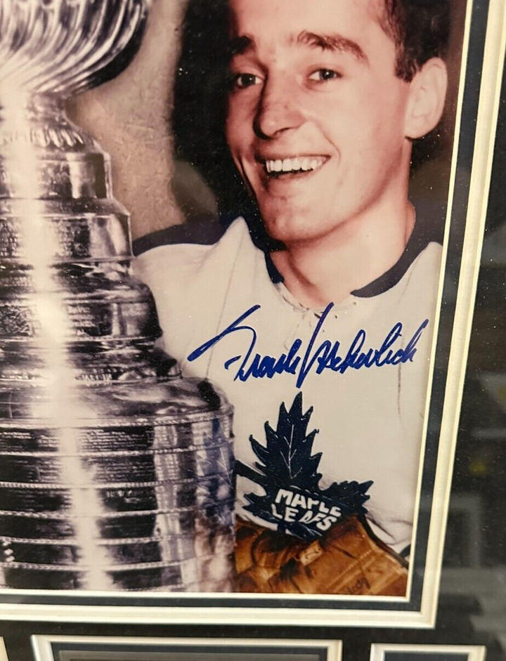 Frank Mahovlich Autographed 8x10 Photo Framed Toronto Maple Leafs HOF