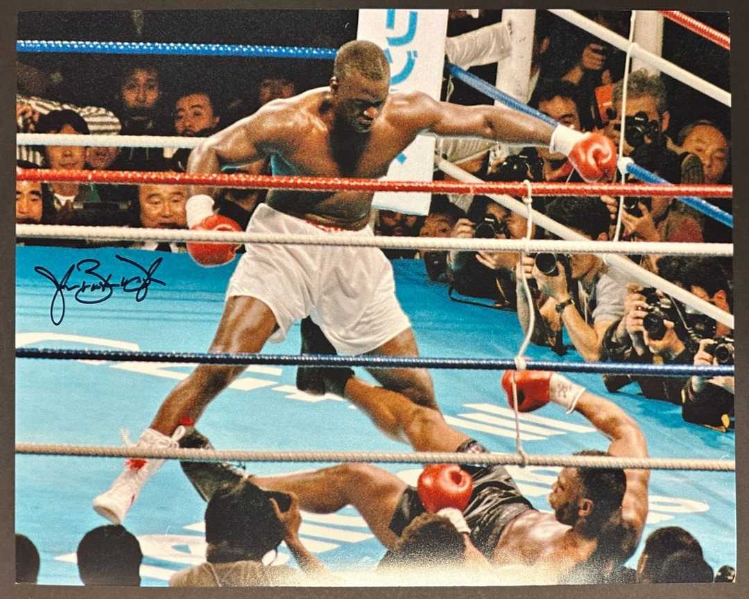 James Buster Douglas Autographed 16x20 Photo JSA Mike Tyson Knockout
