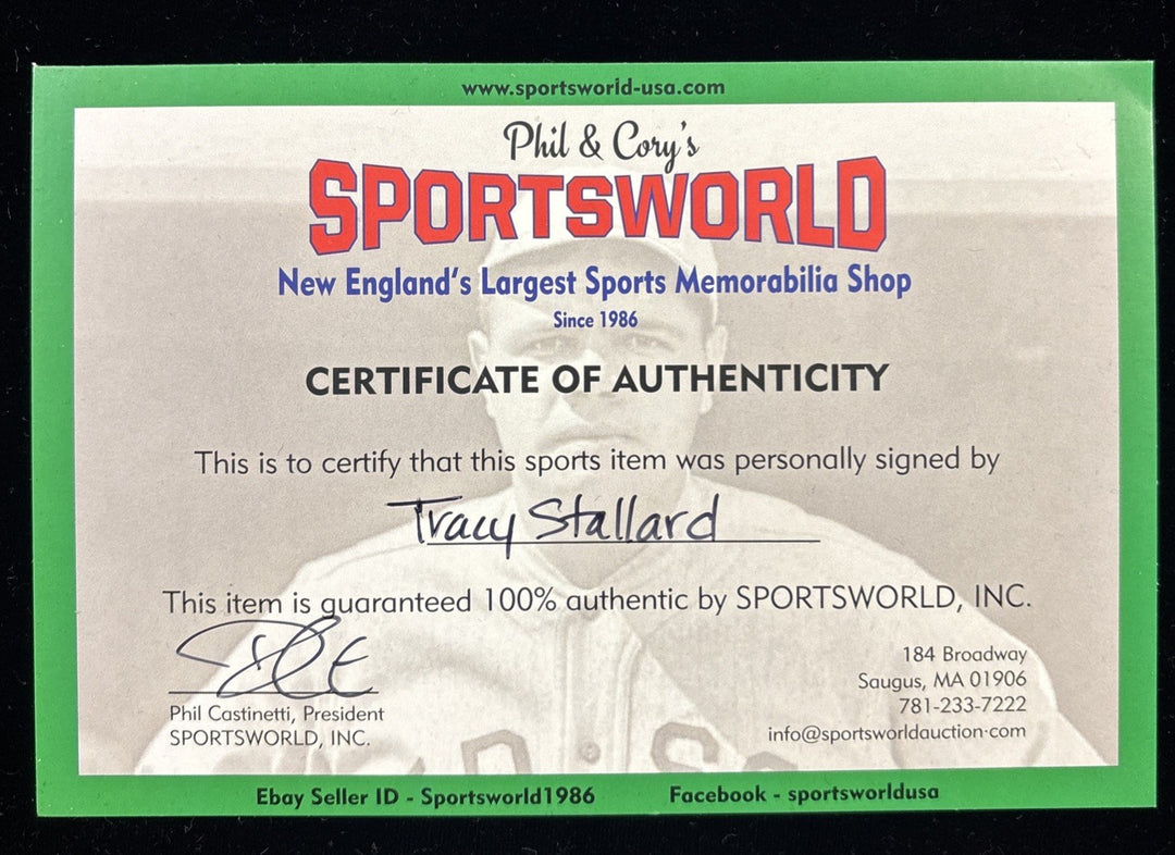 Tracy Stallard Boston Red Sox Autographed 8x10 Picture W/ Maris 61 Insc