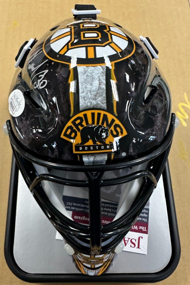 Tim Thomas Autographed Boston Bruins Mini Goalie Mask NHL JSA