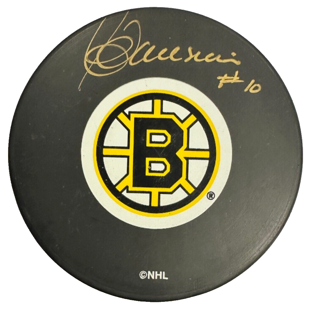 Carol Vadnais Autographed Boston Bruins Hockey Puck BAS