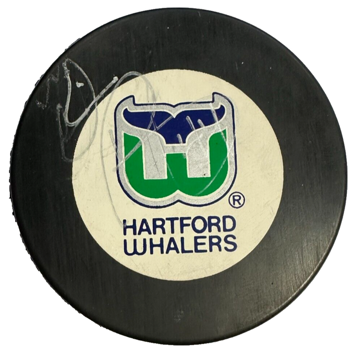 Chris Pronger Autographed Hartford Whalers Hockey Puck NHL HOF