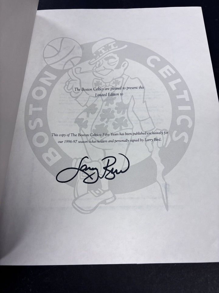 Boston Celtics 50 Years Book Signed By Larry Bird Sportsworld