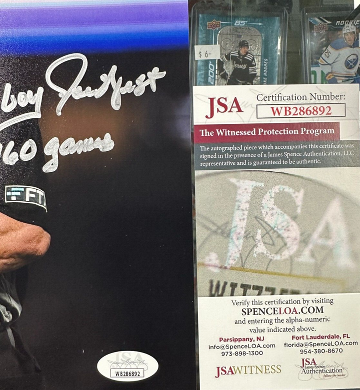 Cowboy Joe West Autographed 8x10 Photo MLB Umpire W/ 5460 Games Insc /