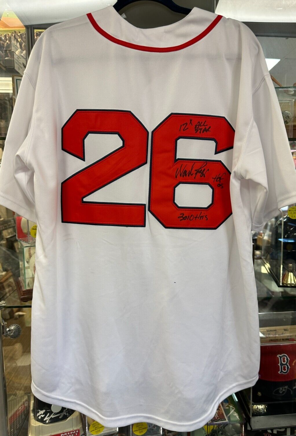 Wade Boggs Signed 1987 Red Sox Mitchell & Ness Jersey W/ HOF 3010 Hits 12x AS