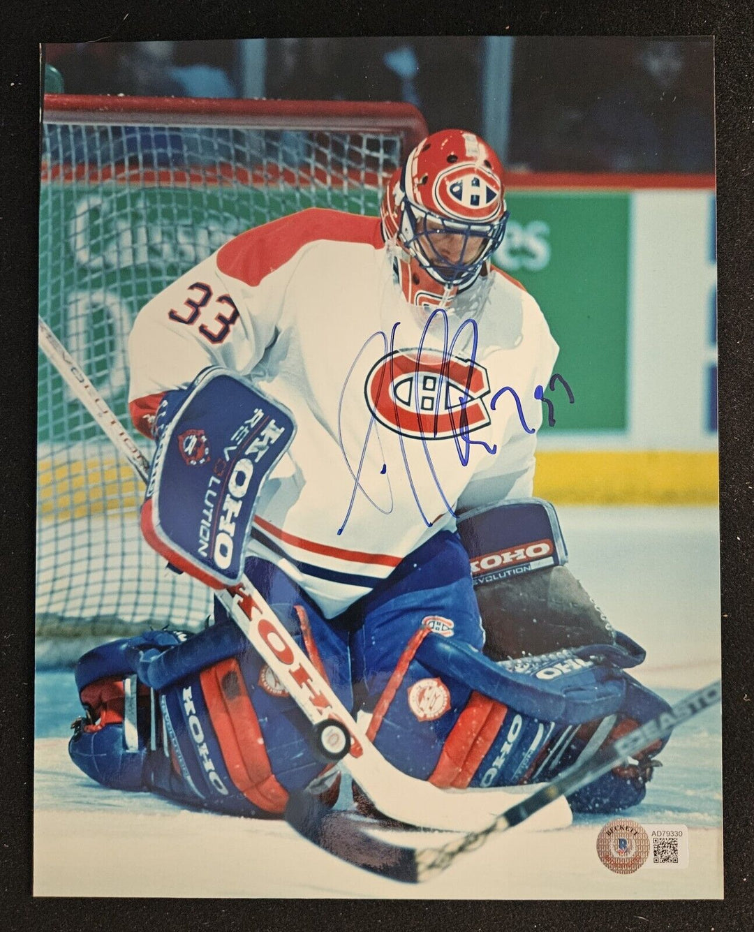 Patrick Roy Signed Montreal Canadiens 8x10 Photo Beckett Authentication COA 