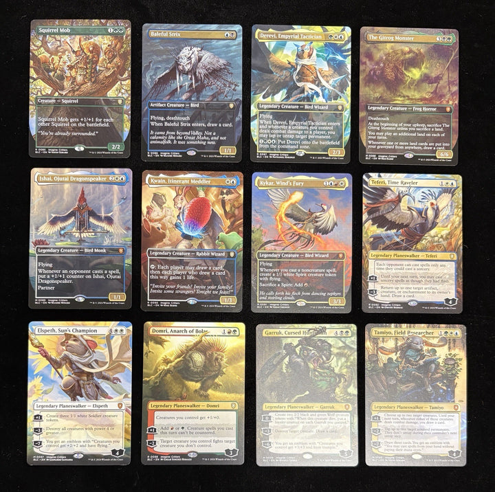 MTG Bloomburrow Commander Imagine Critters Set Karn Jace Chatterfang Nissa