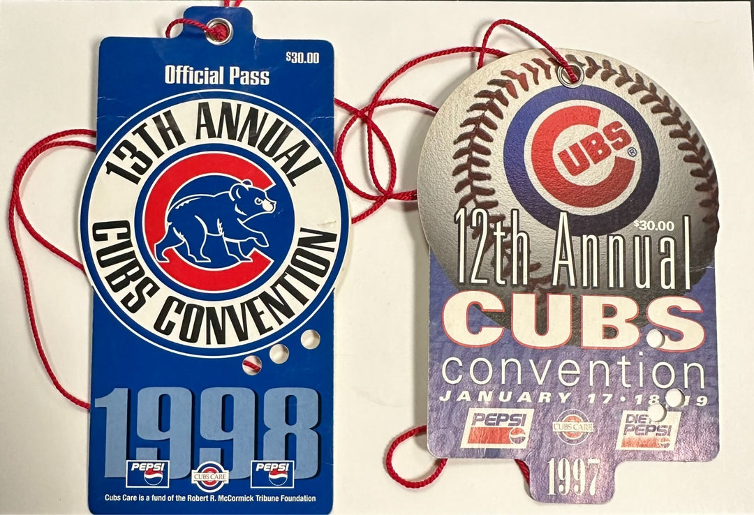 1997 & 1998 Chicago Cubs Convention Official Passes