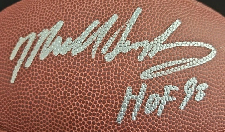 Mike Singletary Signed HOF Inscribed Wilson Football Schwartz COA
