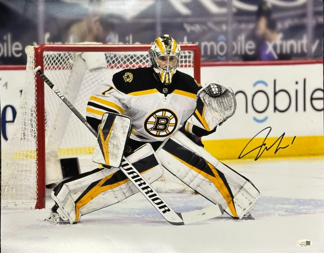 Jeremy Swayman Autographed 16x20 Boston Bruins Photo JSA NHL