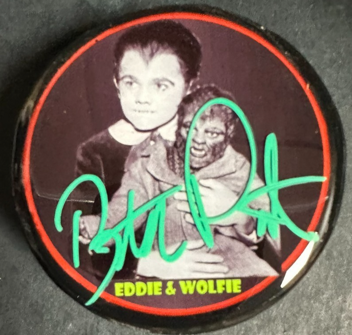 Butch Patrick Eddie Munster Autographed Photo Hockey Puck The Munster's