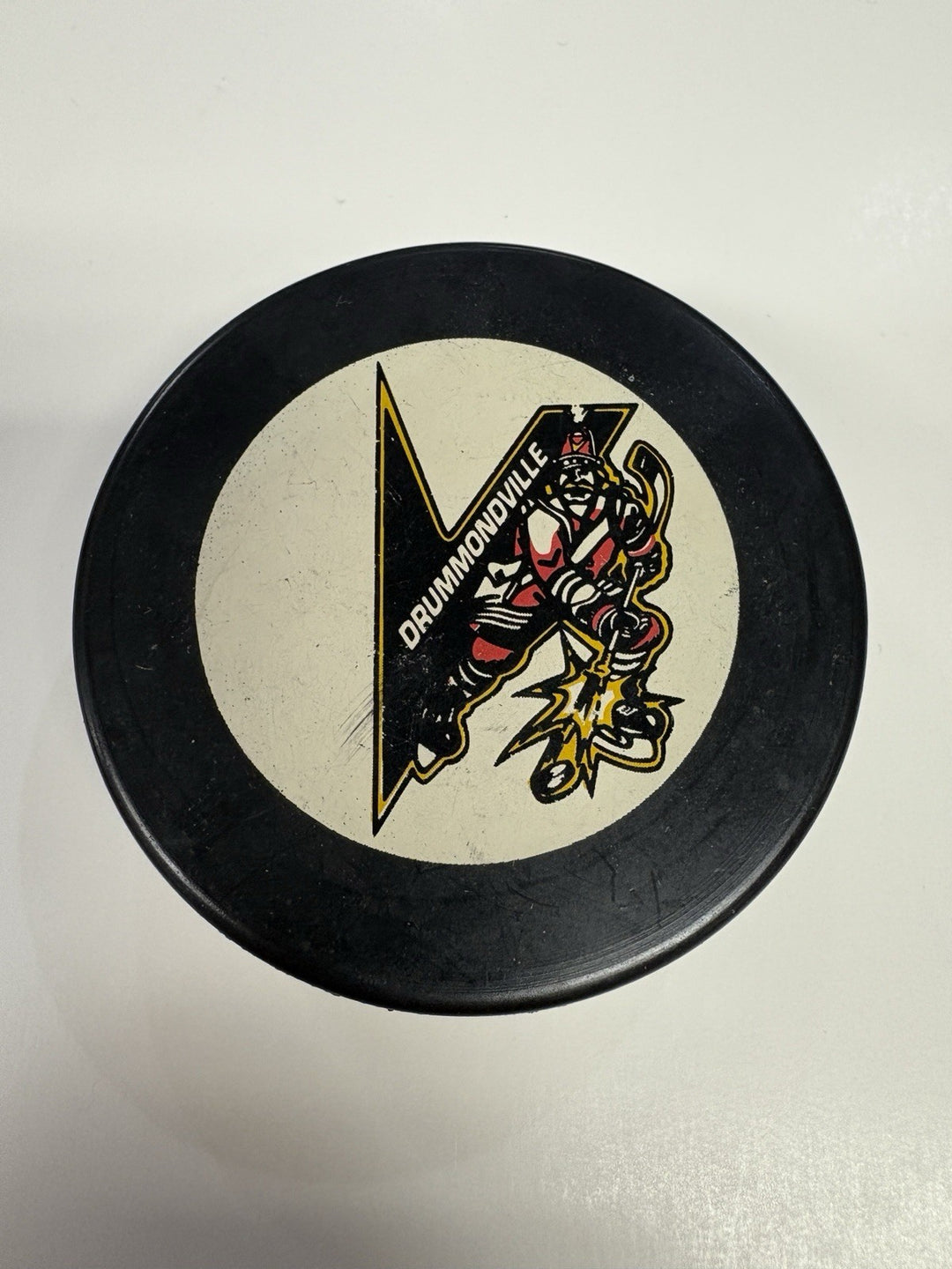 Vintage LHJMQ Drummondville Voltigeurs Official Hockey Puck
