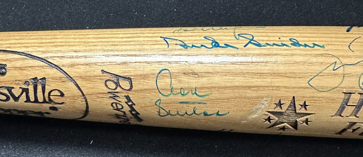 Baseball Hall of Famers Autographed Bat Spahn Stargell Winfield Robinson