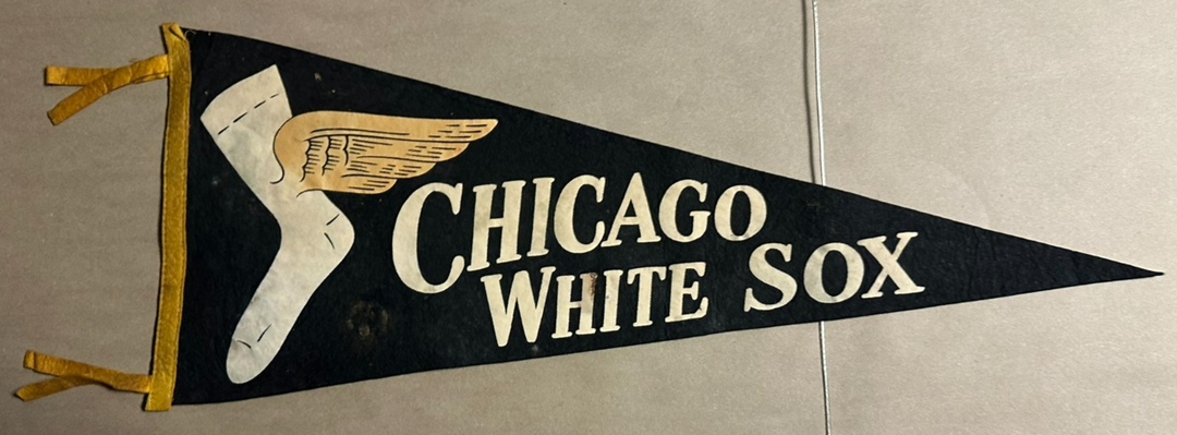 Vintage 1950's Chicago White Sox Full Size Felt Pennant