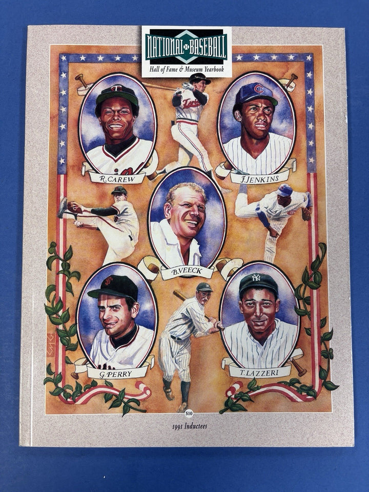 1991 MLB Hall Of Fame Program Rod Carew Fergie Jenkins Gaylord Perry