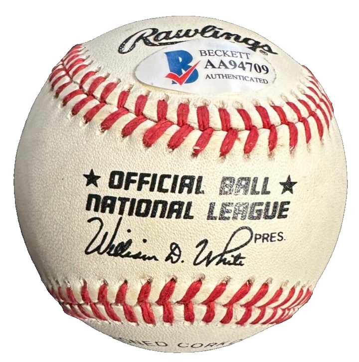 Bobby Thomson & Ralph Branca Autographed National League Baseball BAS
