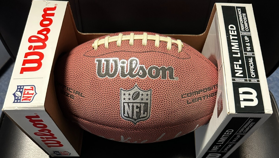 Jackie Slater Autographed Wilson NFL Football W/ HOF 01 Rams