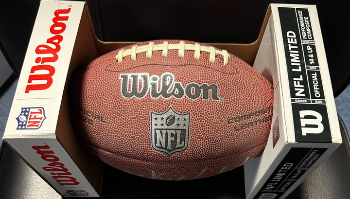 Jackie Slater Autographed Wilson NFL Football W/ HOF 01 Rams