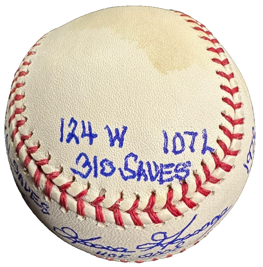 Goose Gossage Autographed Yankee Stadium Final Season 9x Stats Baseball