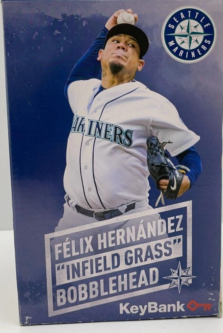 Felix Hernandez Bobblehead Infield Grass 2018 Seattle Mariners MBL SGA Key Bank