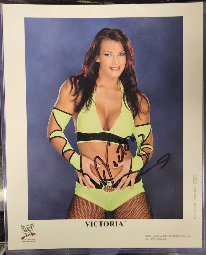Victoria Signed 8x10 Photo Wrestling WWE COA