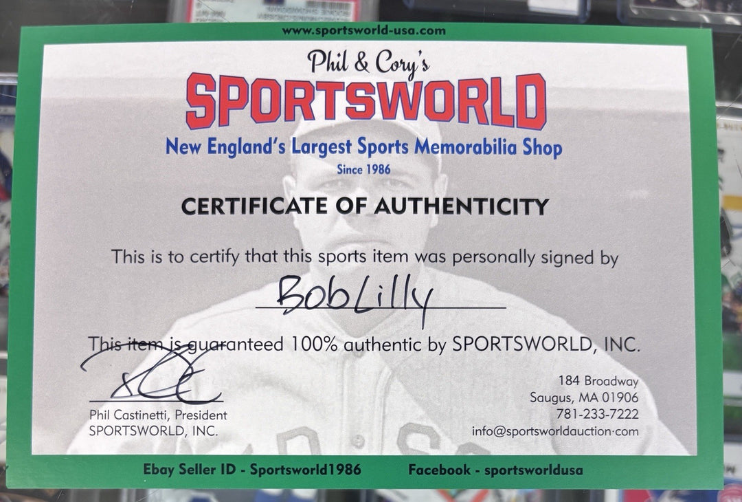 Bob Lilly HOF Signed Custom Dallas Cowboys Jersey Sportsworld COA