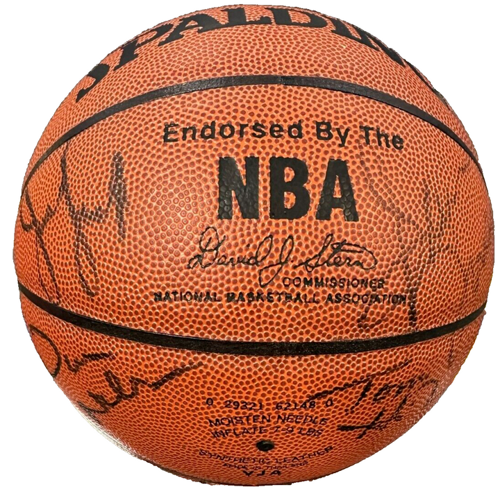 Boston Celtics Hall of Famers Signed Basketball Russell Bird Heinsohn Tiny JSA