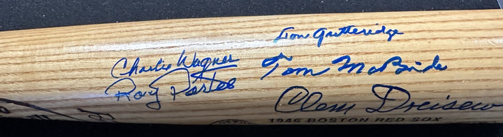 1946 American League Champions Boston Red Sox Signed Baseball Bat Pesky Doerr