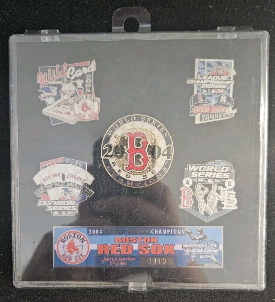 Limited Edition 2004 Boston Red Sox World Series Champions Pin Set /5000