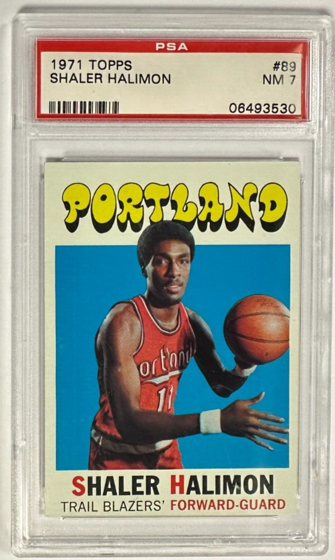 1971 Topps Basketball Shaler Halimon Card #89 PSA 7 NM Trail Blazers