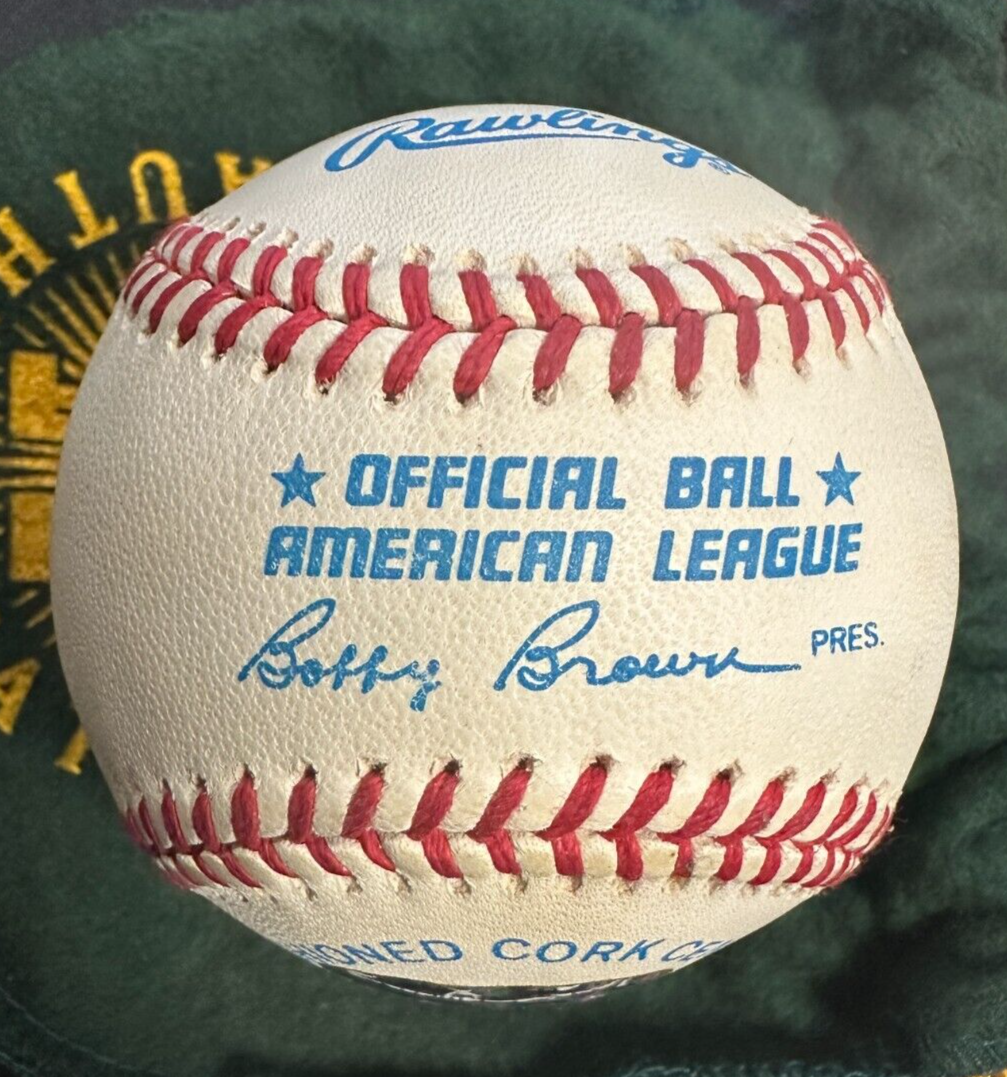 Ted Williams Autographed Bobby Brown American League Baseball W/ .406 UDA /1941