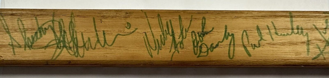 1974 New England Whalers Team Signed Tom Webster Game Issued Stick WHA Green